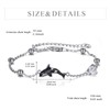POPLYKE Sterling Silver Killer Whale Orca Beaded Adjustable Bracelets Jewellery