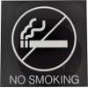 Iroha Design Concept Sign Plate - No Smoking - Black