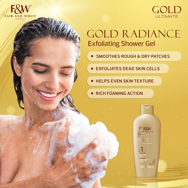 FAIR & WHITE Gold Radiance Body Wash (33.8 fl.oz /