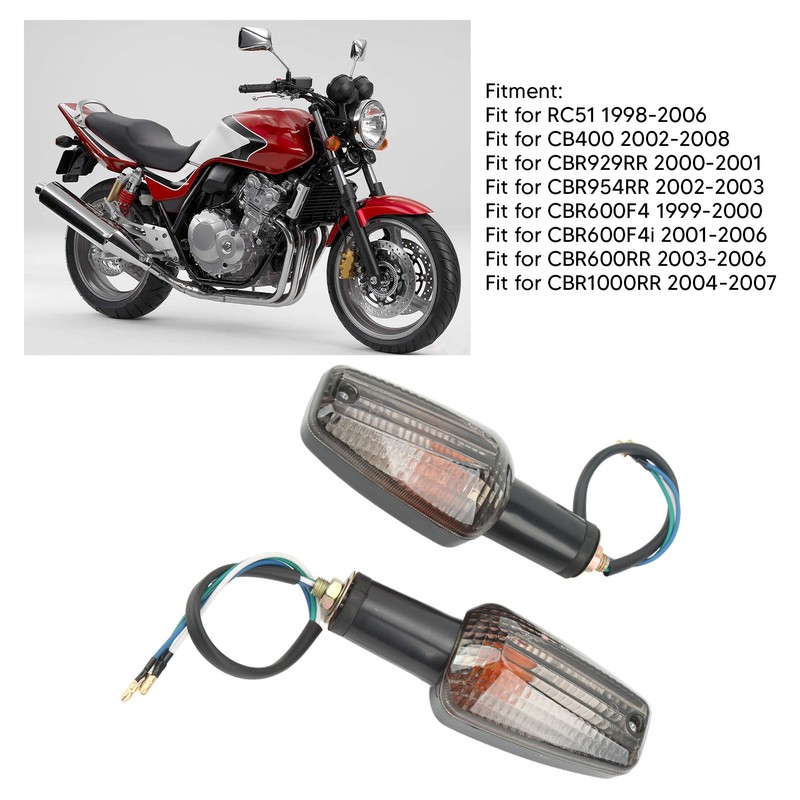 2Pcs Motorcycle Turn Signal Light Waterproof Super Bright for CB400