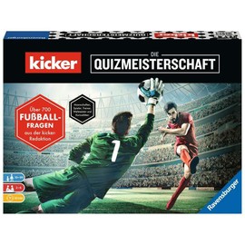 Ravensburger 26288 - kicker - Die Quizmeisterschaft, Spiel für Fußballfans, Quizspiel im kicker-Design ab 10 Jahren für Kinder und Erwachsene, Fußball zu Zuhause für 2-6 Spieler