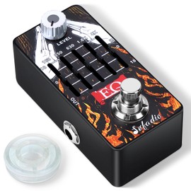 Sofadio Analog Guitar Equalizer Pedal Guitar EQ Pedal For Electric Guitar And Acoustic Guitar With True Bypass Full Metal Case (EQ)