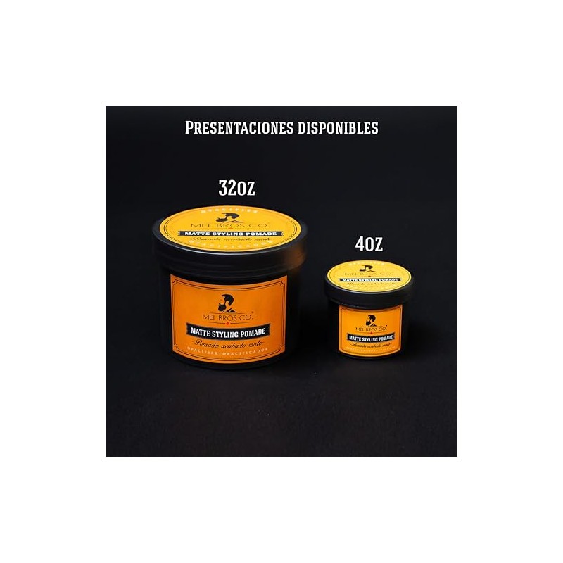 Mel Bros Matte Styling Pomade Pomada Acabado Mate Extra Fijación