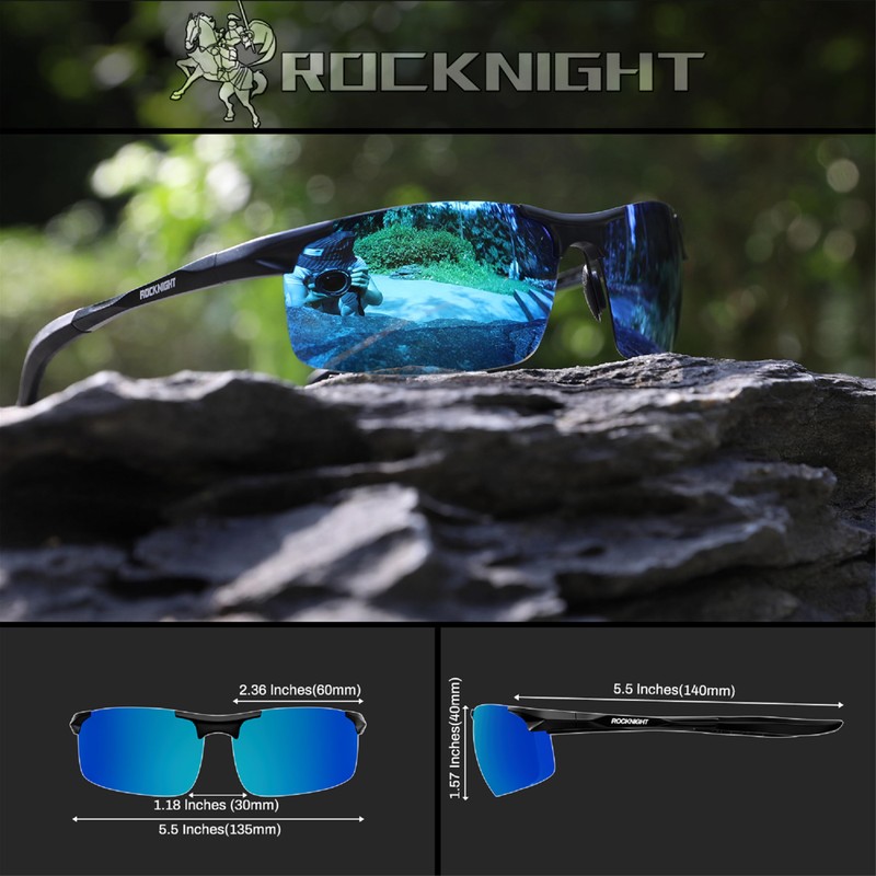 ROCKNIGHT Driving Polarized Sunglasses for Men UV Protection Ultra Lightweight
