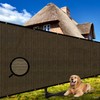 Shade&Beyond 4'x61' Brown Privacy Screen Fence Cover 170 GSM Fencing