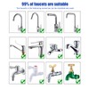 PUCIO Rompigetto Rubinetto Cucina, 2×lungo Prolunga, 360° Rubinetto Rotante Extender,