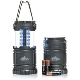Cascade Mountain Tech 100 Lumen Pop-Up LED Lantern with IPX4 Water Resistance - 2 Pack