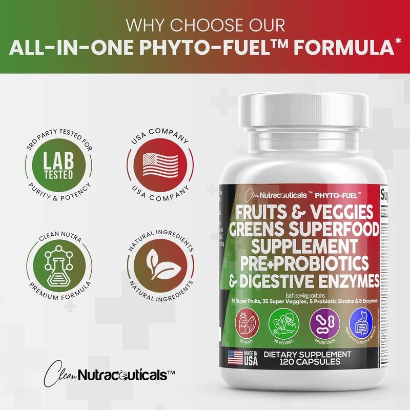 Fruits & Veggies Supplement Reds & Greens | 70+ Fruit