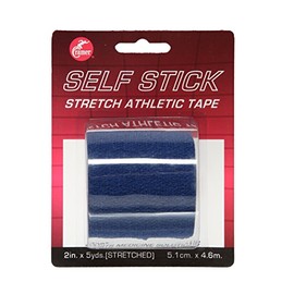 Cramer Eco-Flex Self-Stick Stretch Tape, Cohesive Tape, Flexible Elastic Sports Tape, Athletic Training Room Supplies, Easy Tear & Self-Adherent Bandage Wrap, Single 5 Yard Roll, Compression Tape, Blue