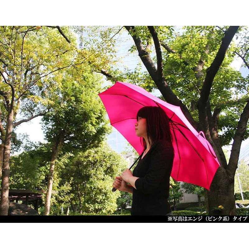 [レザー調ハンドル] 濡れると柄が浮き出る 3段 折りたたみ傘 「桜雫」59㎝ グリーン 10092