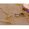 Alilang Golden Tone Festive Multicolor Crystal Rhinestone Holy Cross Pendant