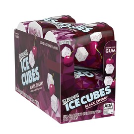 ICE BREAKERS ICE CUBES Black Cherry Flavored Sugar Free Chewing Gum, Made wit...