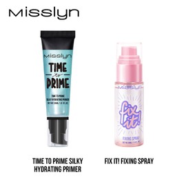 Misslyn Grundierungsset für Gesicht, Grundierung, feuchtigkeitsspendende Grundierung und Fixierspray für Make-up, Fixierer, Highlighter