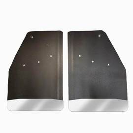 No Drill, Specific Design Rear Mud Flaps for The 2020+ GMC 2500/3500 Pickups with Stainless Steel Weights Pre-Installed; 14" W x 20" H