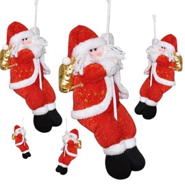 COSSA Christmas Decoration Santa Claus Figure Climbing Rope Santa Ornament Decoration Room Wall Decoration (30)