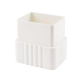 UFURMATE 3x4 to 2x3 Downspout Adapter 1 Pack PVC Gutter to Drain Pipe Square to Square Downspout Adapter Plastic Drain Pipe Connector (White)