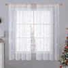 BGment Christmas Sheer Curtains 63 Inches Long 2 Panels Set,