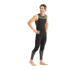 Jobe Mens Toronto 2mm Long John - Black - Easy Stretch Breathable - Made of 50% based limestone neoprene