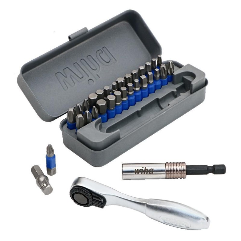 Wiha 76889 32 Piece GoBox TerminatorBlue Impact Bit Set with