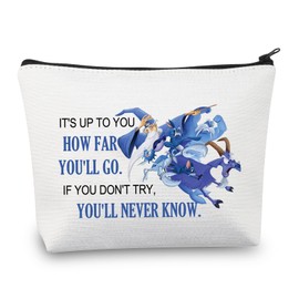 BDPWSS Sword Stone Cartoon Makeup Bag Wizard Quotes Gift Sword Stone Movie Inspired Gift Sword Stone Movie Cartoon Lover Gift (Try Never Know)