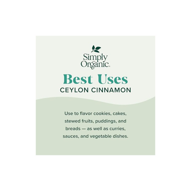 Simply Organic, Canela De Ceylon, 59 Gr.