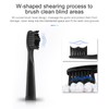 Fairywill Replacement Brush Hard, Bamboo Charcoal Black Bristle Replacement Head