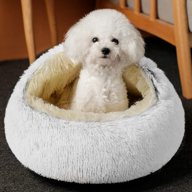 La La Pet® Modern Pet Soft Plush Burrowing Cave Faux