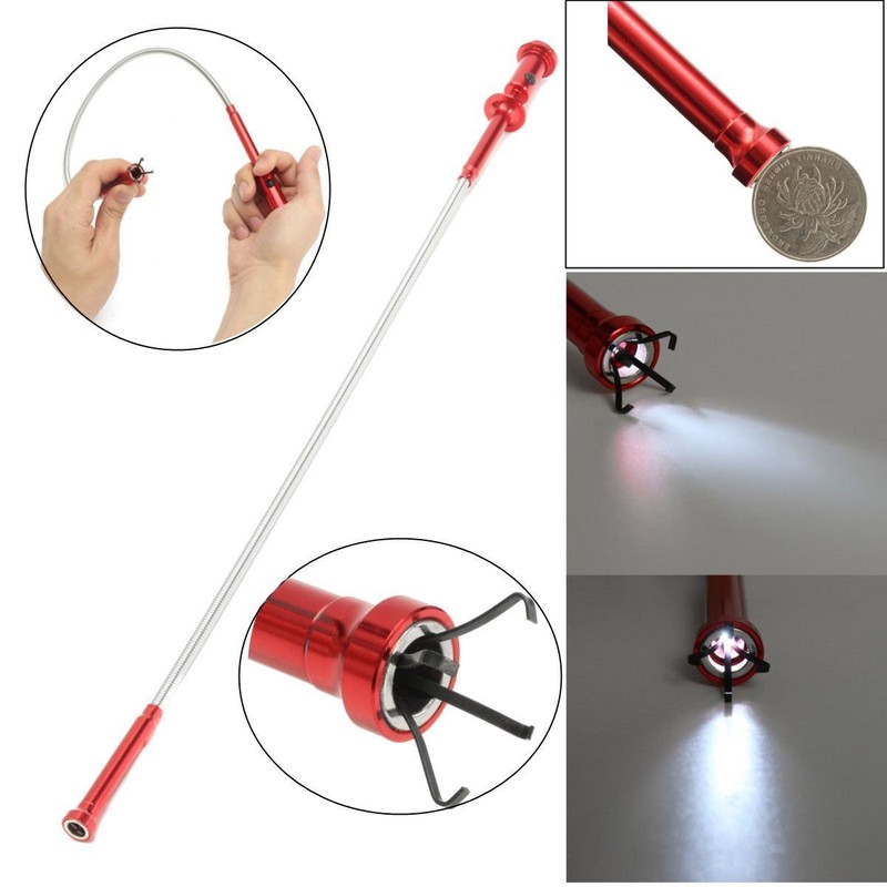 SUPERYO Magnetic Claw Pick-Up Tool Lighted Flexible Claw Grabber for