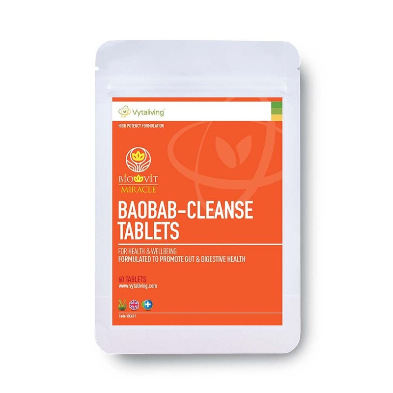 VYTALIVING Baobab Cleanse Tablets - Improves Digestive System, Immune Booster,