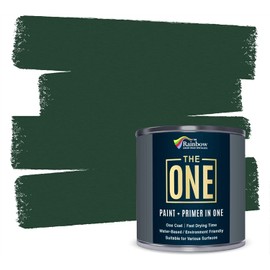 THE ONE Paint & Primer: Most Durable All-in-One Furniture Paint, Cabinet Paint, Front Door Paint, Wall Paint, Bathroom, Kitchen - Fast Drying Craft Paint Interior & Exterior (Green, Matte, 8.5oz)