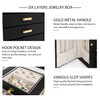 AKOZLIN Jewelry Box Organizer Functional Leather Jewelry Storage Case for