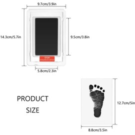 Baby Handprint and Footprint XL Size Kit,3 Packs Baby Handprint Ink Pads with 6 Imprint Cards Safe for Baby Shower Gifts