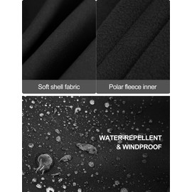 INPAKO Women's Fleece Lined Water-Repellent Insulated Softshell Pants Outdoor Snow Ski Pants Winter Warm Hiking Pants