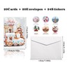 DEEPLAY Christmas Cards, Greeting Cards with Envelopes, Holographic Folding Christmas