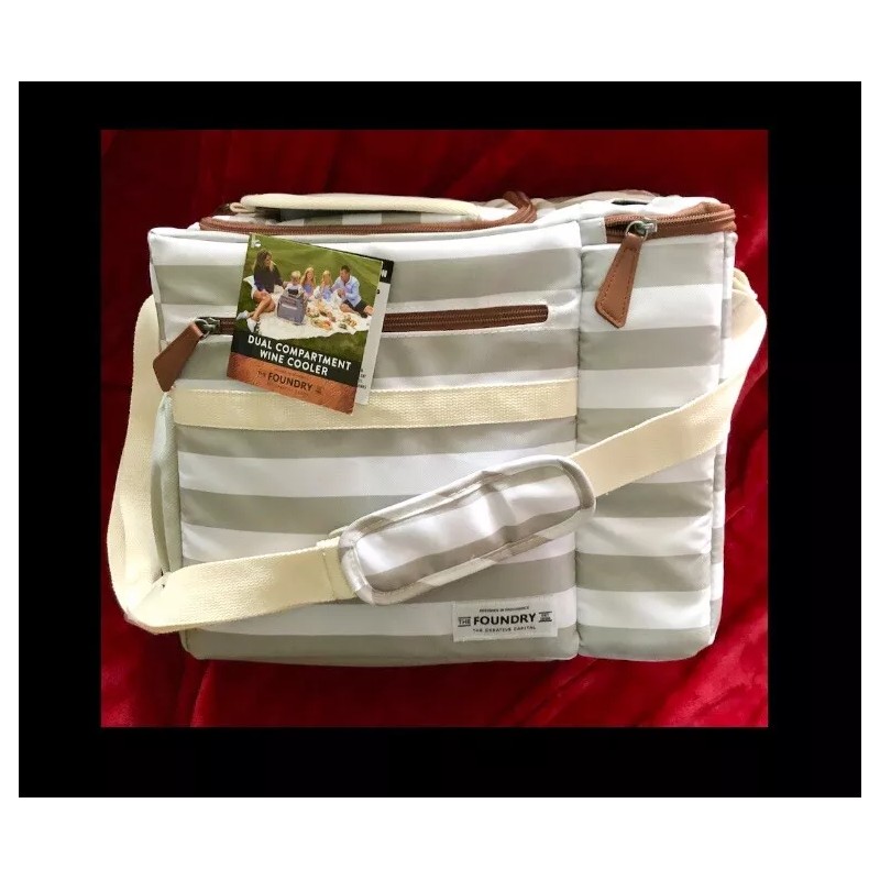 The Foundry/fit + Fresh Foundry Insulated Picnic Wine Cooler Caddy