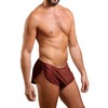 Mens Extreme Mesh Shorts with Large Split Sides, Brown, Large