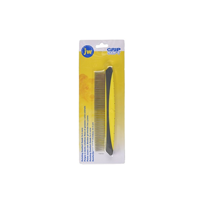 JW GripSoft Rotating Comfort Dog Grooming Comb Detangling Brush Comb