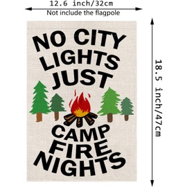 Camper Garden Flag Vertical Burlap Double Sided Farmhouse Outdoor Lawn Yard Decor 12.5 x 18 Inch