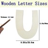 12 Inch Unique Wooden Letters for Wall Decor, Unfinished Wooden
