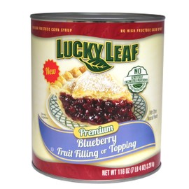 Lucky Leaf Premium Clean Label Blueberry Fruit Filling or Topping Can, Blueberry, 112 Ounce