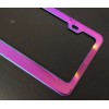 BLVD 1Pc Universal Neo Chrome Stainless Steel License Plate Frame