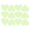 sourcing map Glow in The Dark Heart Decals Decor Green