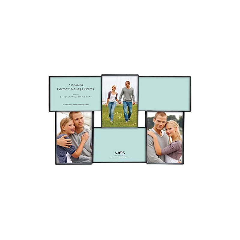MCS Front-Loading Collage Picture Frame With 6 Openings, 4 x