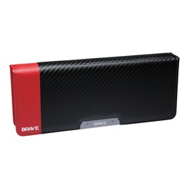 Sonic SK-5023-D Pencil Case, Double-Sided Brush, Flat Brave, Carbon Style, Black