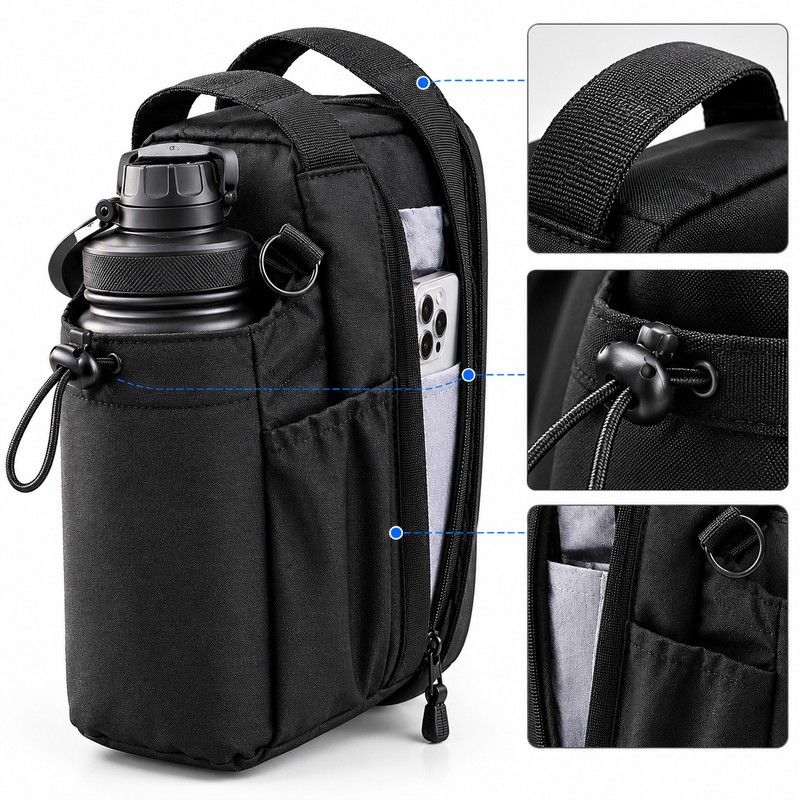 Magnetic Gym Bag for Workout Essentials – Hands-Free Water Bottle