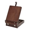 KINGART 702 Adjustable Wood Table Sketchbox Easel, Premium Beechwood Espresso
