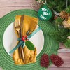 allydrew 15" Woven Round Placemats (Set of 6), Green