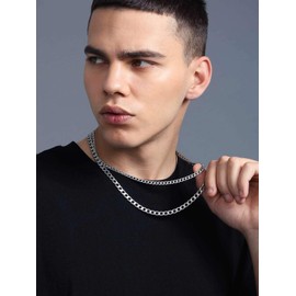 316L Stainless Steel Necklace Heavy Link Gold Curb Cuban Chain 24inches Men & Women Boy Jewelry