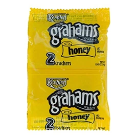 Keebler 38406 Honey Graham Crackers, Whole-Grains, 0.49 Oz., 200Pk/Ct, Ast