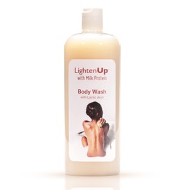OMIC Lighten-Up LightenUp Lactic Acid Body Wash - 33.8 Fl oz / 1000 ml - Exfoliating Shower Gel, with Shea Butter and Coconut Oil, For All Skin Types